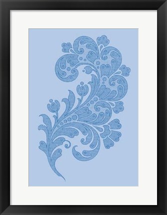 Framed Porcelain Blue Motif II Print