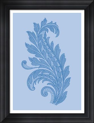 Framed Porcelain Blue Motif III Print