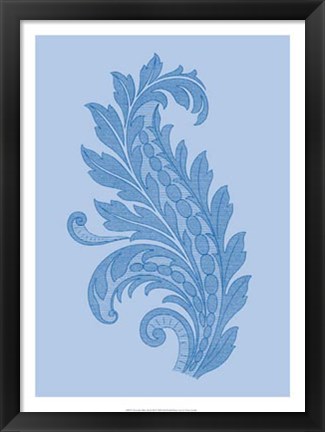 Framed Porcelain Blue Motif III Print