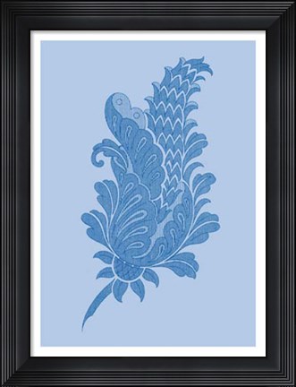 Framed Porcelain Blue Motif IV Print