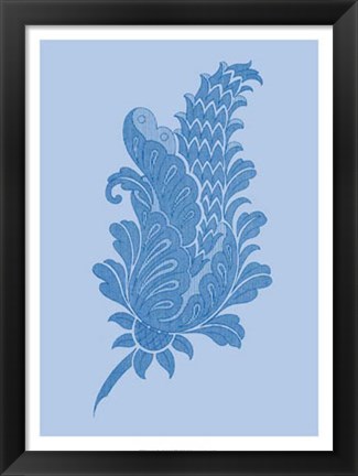 Framed Porcelain Blue Motif IV Print