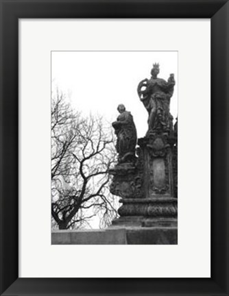 Framed Charles Bridge in Morning Fog III Print