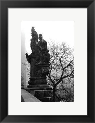 Framed Charles Bridge in Morning Fog IV Print