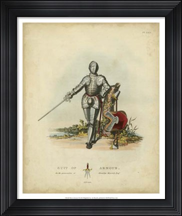 Framed Men in Armour I Print