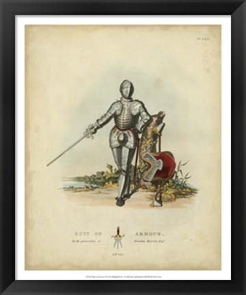 Framed Men in Armour I Print