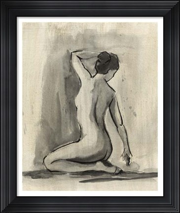 Framed Sumi-e Figure I Print