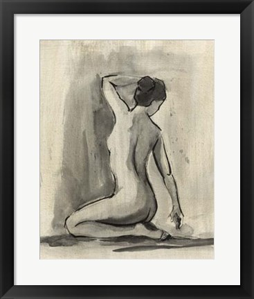 Framed Sumi-e Figure I Print