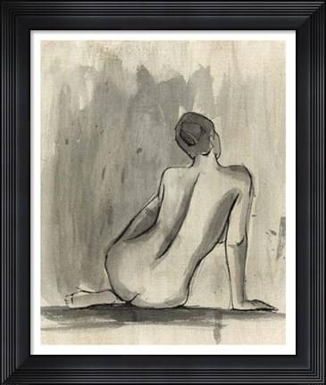 Framed Sumi-e Figure II Print