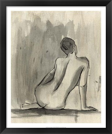 Framed Sumi-e Figure II Print