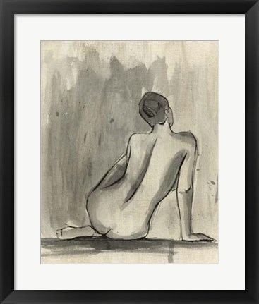 Framed Sumi-e Figure II Print