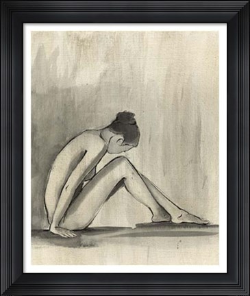 Framed Sumi-e Figure III Print