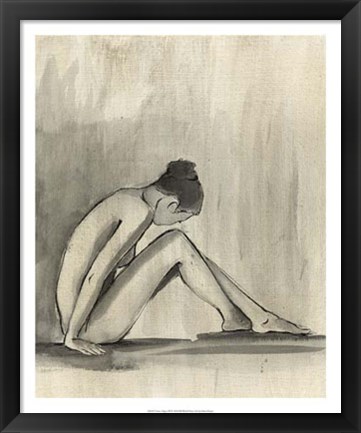 Framed Sumi-e Figure III Print