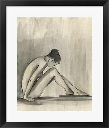 Framed Sumi-e Figure III Print