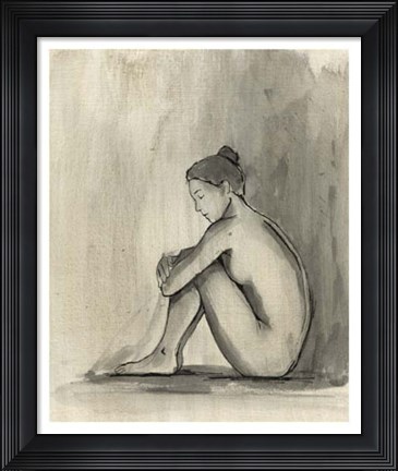 Framed Sumi-e Figure IV Print