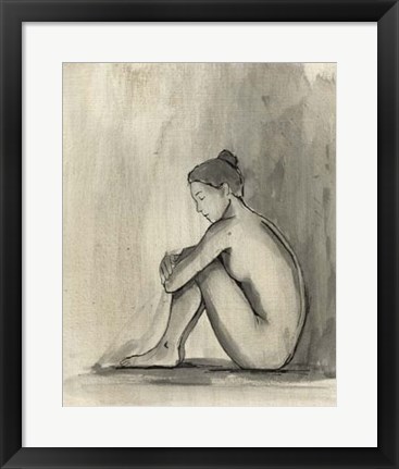 Framed Sumi-e Figure IV Print