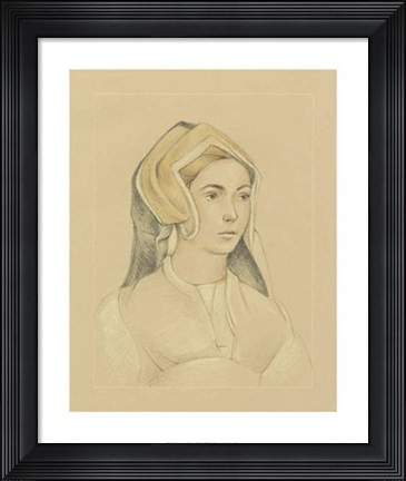 Framed 16th Century Portrait I Print