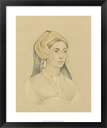 Framed 16th Century Portrait I Print