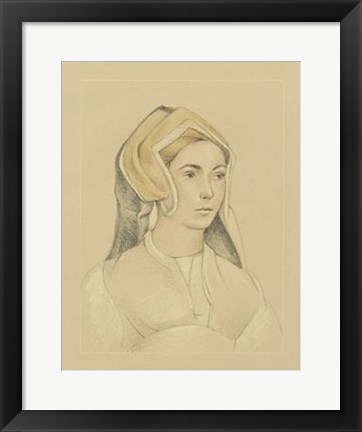 Framed 16th Century Portrait I Print