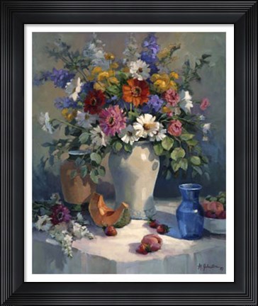 Framed Fruit and Flowers Print