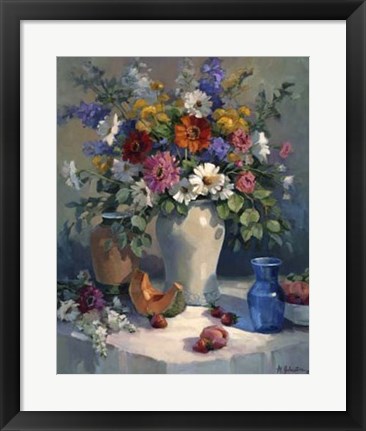 Framed Fruit and Flowers Print