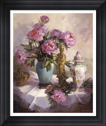 Framed Pink Peonies Print