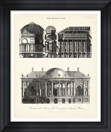 Framed Design for a Mansion Print