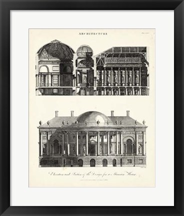 Framed Design for a Mansion Print