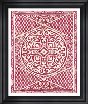 Framed Woodcut in Red I Print