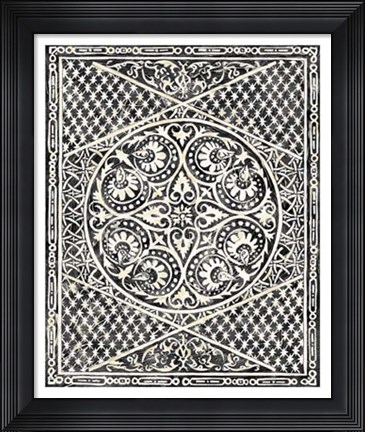 Framed Woodcut in Black II Print