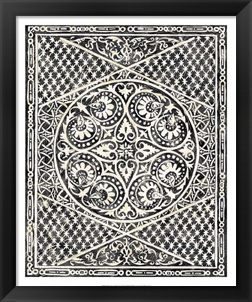 Framed Woodcut in Black II Print