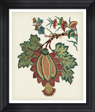 Framed Jacobean Floral II Print