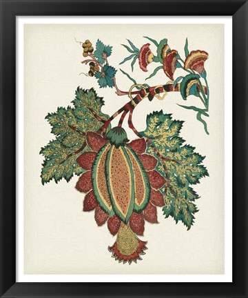 Framed Jacobean Floral II Print