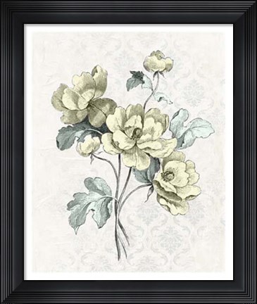 Framed Victorian Blooms I Print