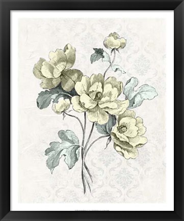 Framed Victorian Blooms I Print