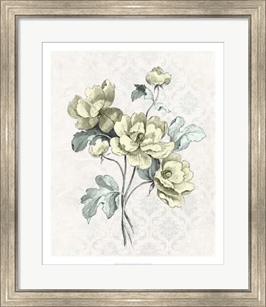 Framed Victorian Blooms I Print