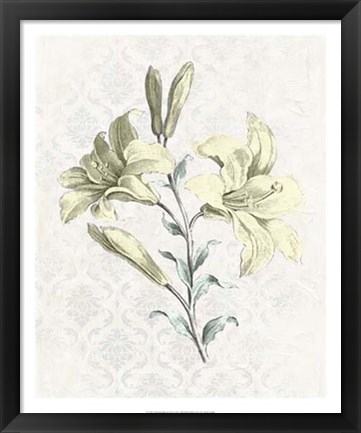 Framed Victorian Blooms III Print