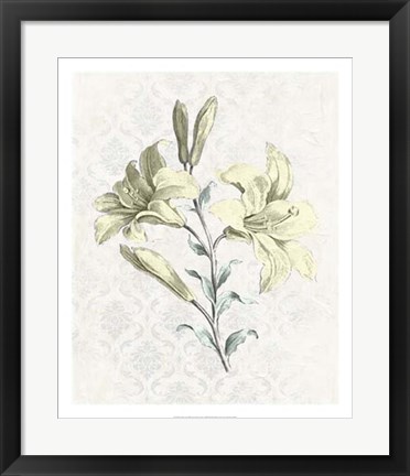 Framed Victorian Blooms III Print