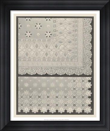 Framed Vintage Lace I Print