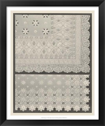 Framed Vintage Lace I Print