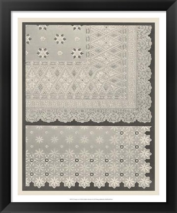 Framed Vintage Lace I Print