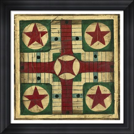 Framed Antique Parcheesi Print