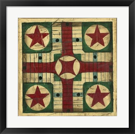 Framed Antique Parcheesi Print