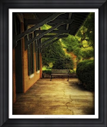 Framed Depot Bench I Print