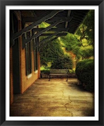 Framed Depot Bench I Print