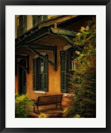 Framed Depot Bench II Print