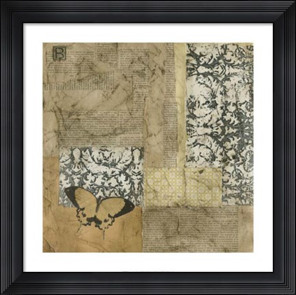 Framed Vintage Assemblage I Print