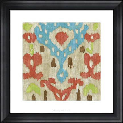Framed Island Ikat I Print