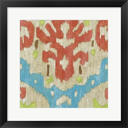 Framed Island Ikat IV Print