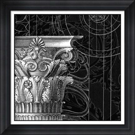 Framed Graphic Cornice II Print