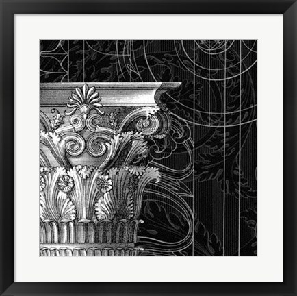 Framed Graphic Cornice II Print